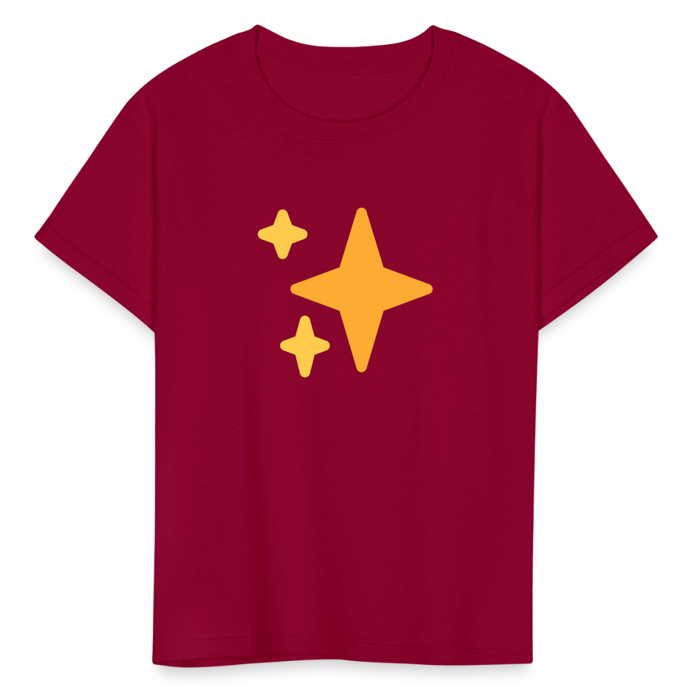 ✨ Sparkles (Twemoji) Kids' T-Shirt - dark red