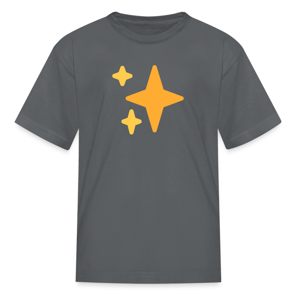 ✨ Sparkles (Twemoji) Kids' T-Shirt - charcoal