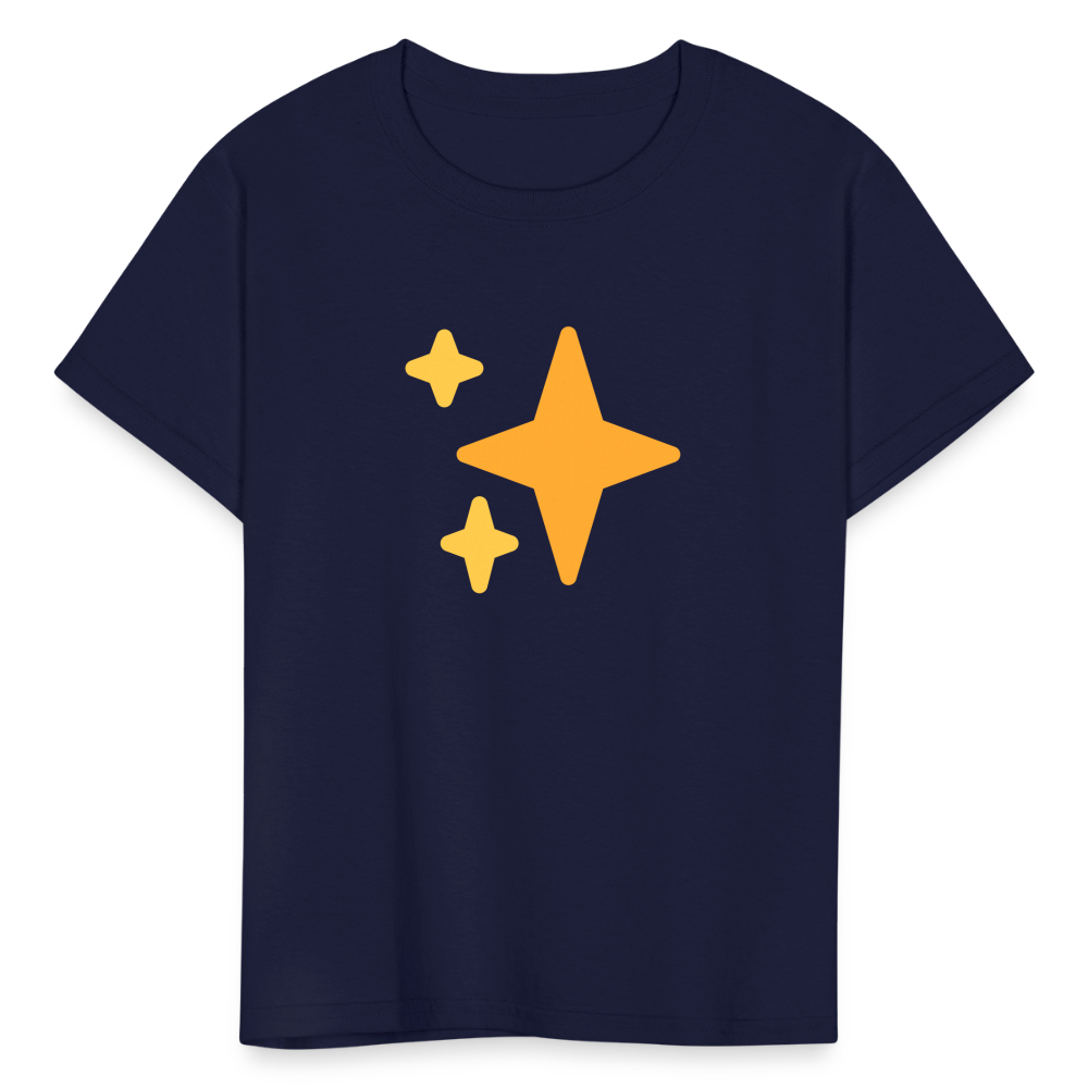 ✨ Sparkles (Twemoji) Kids' T-Shirt - navy