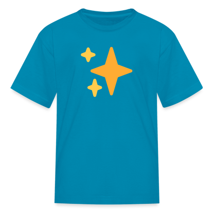 ✨ Sparkles (Twemoji) Kids' T-Shirt - turquoise