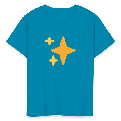 ✨ Sparkles (Twemoji) Kids' T-Shirt - turquoise