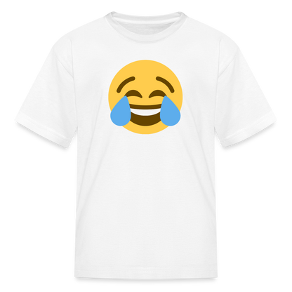 😂 Face with Tears of Joy (Twemoji) Kids' T-Shirt - white