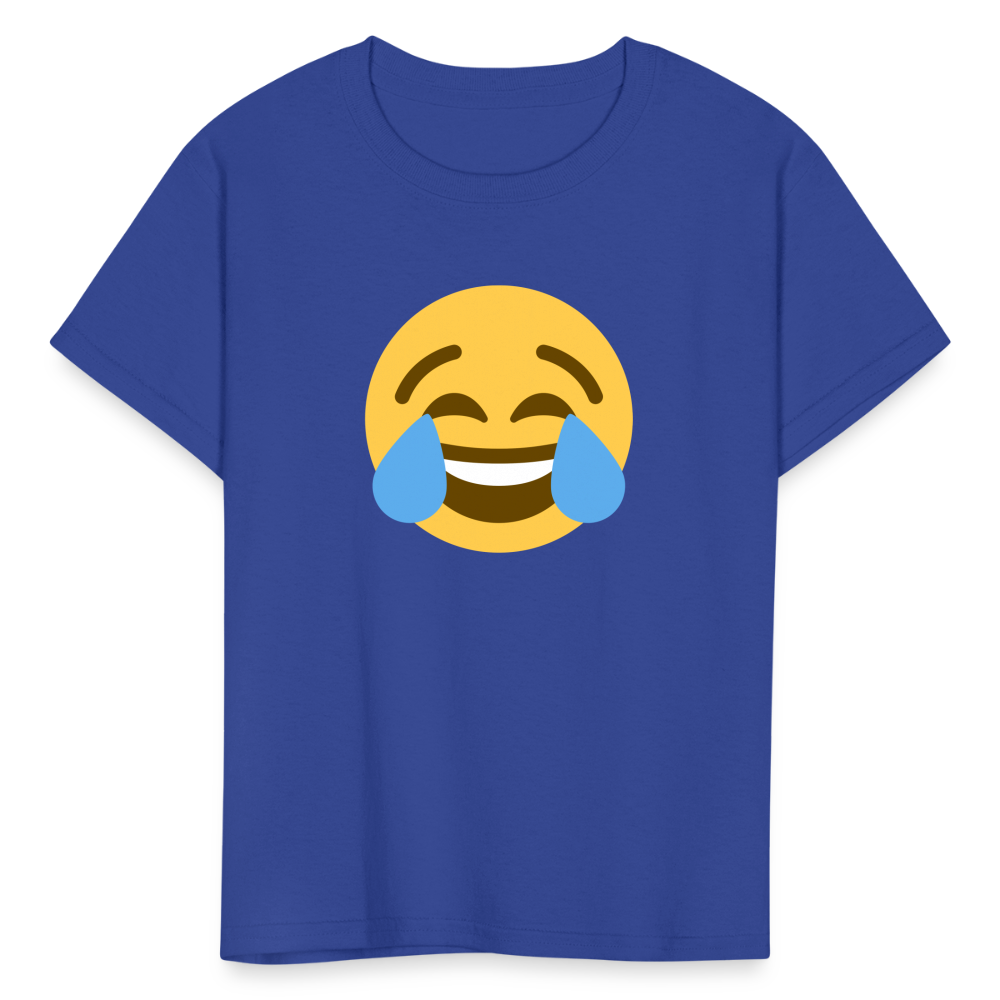 😂 Face with Tears of Joy (Twemoji) Kids' T-Shirt - royal blue