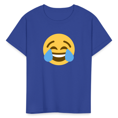 😂 Face with Tears of Joy (Twemoji) Kids' T-Shirt - royal blue