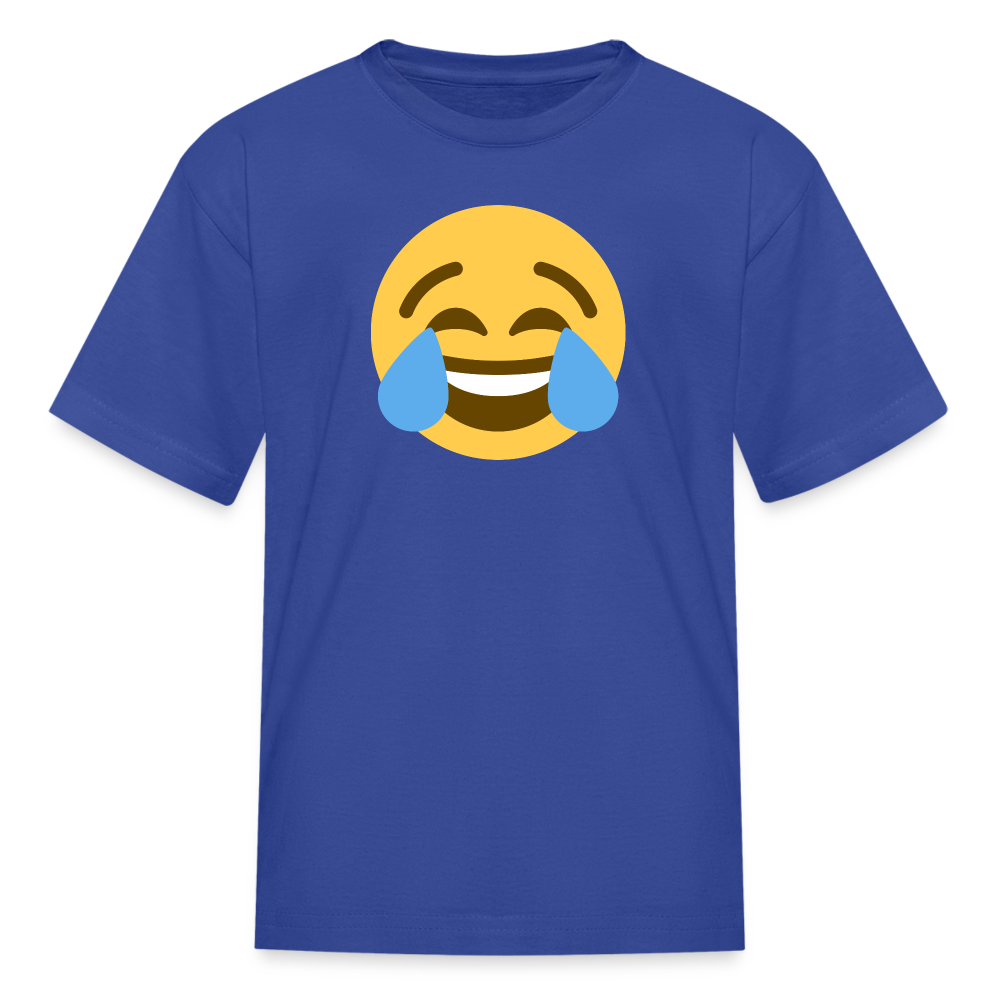 😂 Face with Tears of Joy (Twemoji) Kids' T-Shirt - royal blue