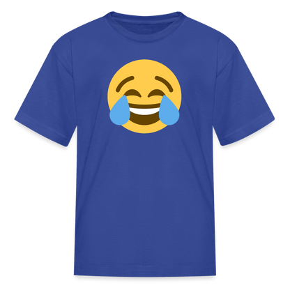 😂 Face with Tears of Joy (Twemoji) Kids' T-Shirt - royal blue