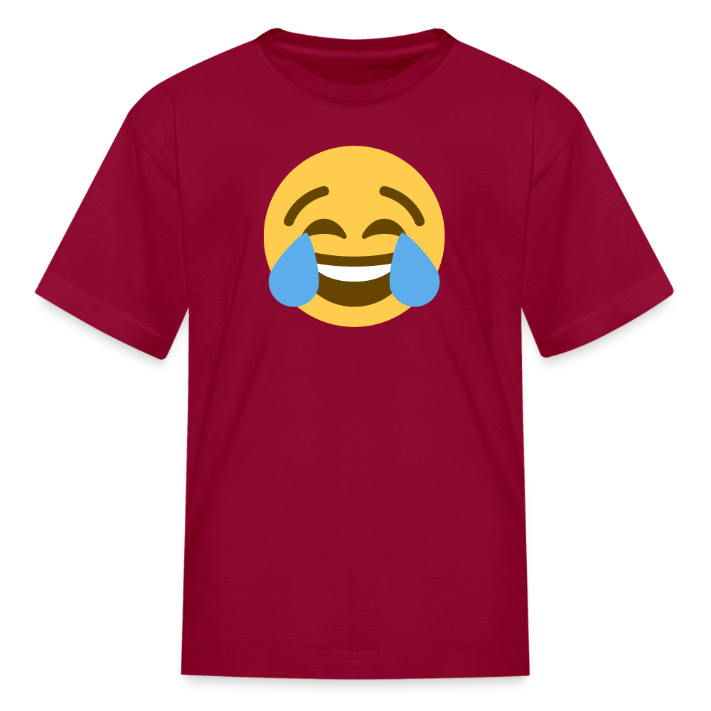 😂 Face with Tears of Joy (Twemoji) Kids' T-Shirt - dark red