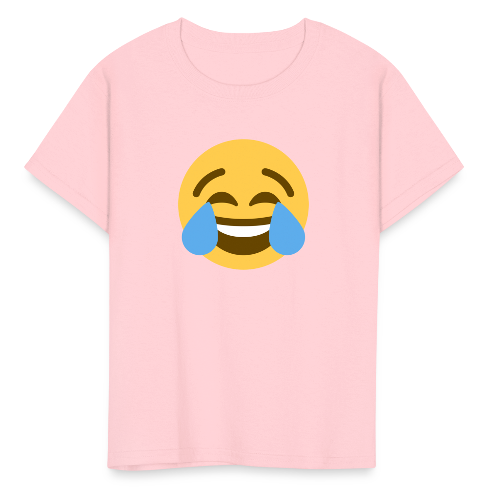 😂 Face with Tears of Joy (Twemoji) Kids' T-Shirt - pink