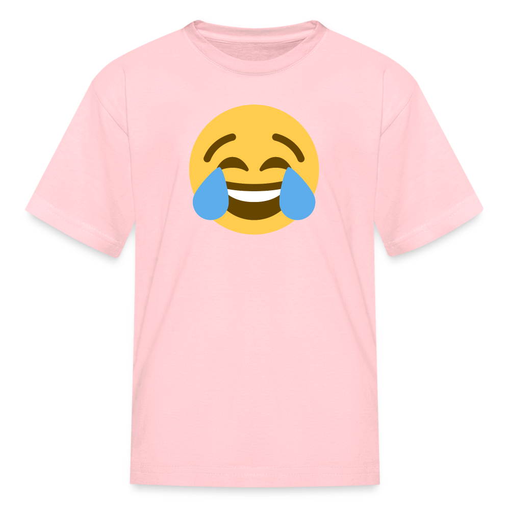 😂 Face with Tears of Joy (Twemoji) Kids' T-Shirt - pink