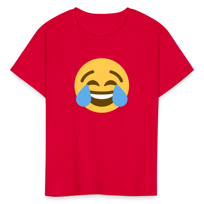 😂 Face with Tears of Joy (Twemoji) Kids' T-Shirt - red