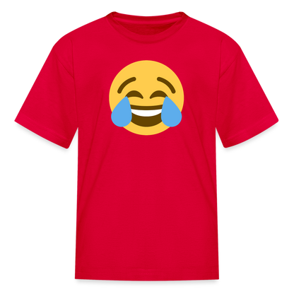 😂 Face with Tears of Joy (Twemoji) Kids' T-Shirt - red