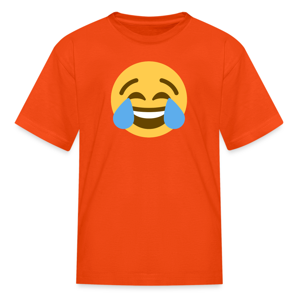 😂 Face with Tears of Joy (Twemoji) Kids' T-Shirt - orange
