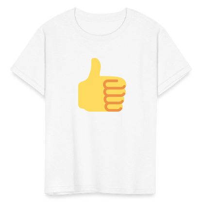 👍 Thumbs Up (Twemoji) Kids' T-Shirt - white