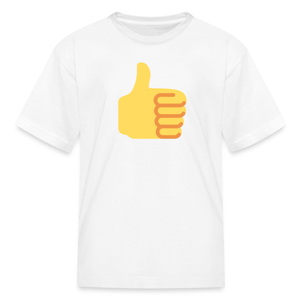 👍 Thumbs Up (Twemoji) Kids' T-Shirt - white