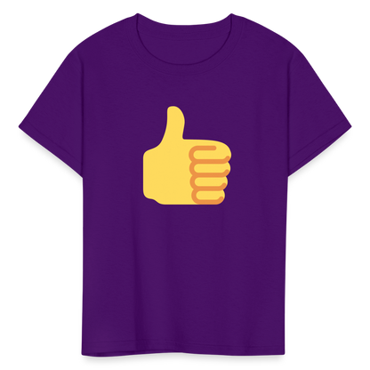👍 Thumbs Up (Twemoji) Kids' T-Shirt - purple