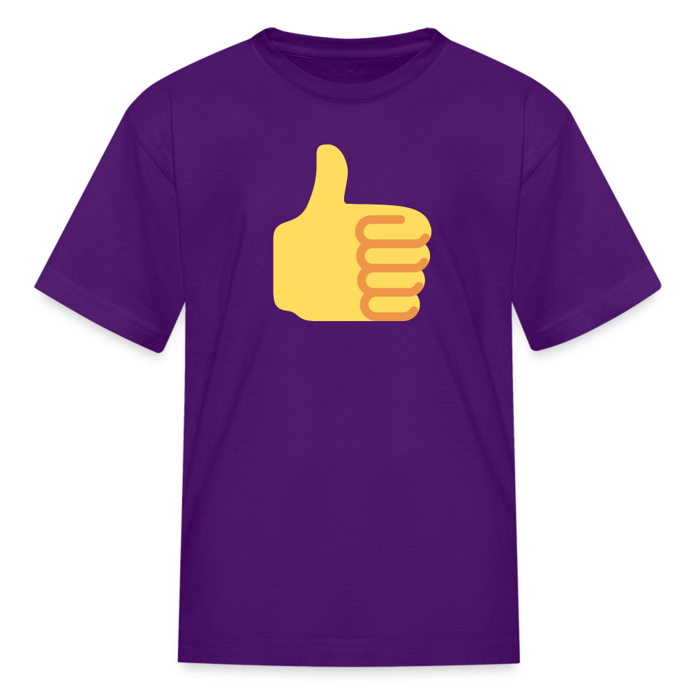 👍 Thumbs Up (Twemoji) Kids' T-Shirt - purple