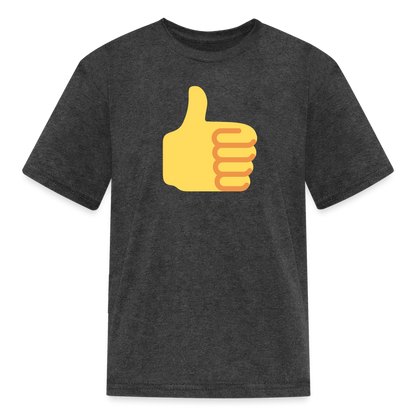 👍 Thumbs Up (Twemoji) Kids' T-Shirt - heather black