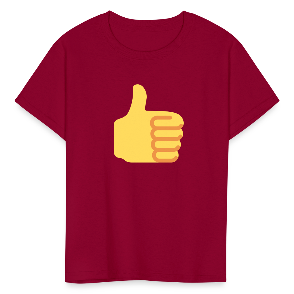 👍 Thumbs Up (Twemoji) Kids' T-Shirt - dark red