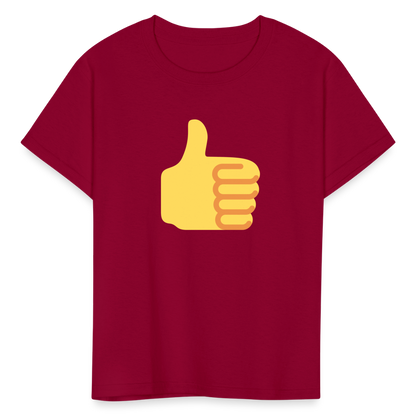 👍 Thumbs Up (Twemoji) Kids' T-Shirt - dark red