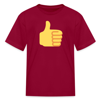 👍 Thumbs Up (Twemoji) Kids' T-Shirt - dark red