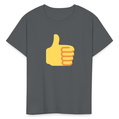 👍 Thumbs Up (Twemoji) Kids' T-Shirt - charcoal