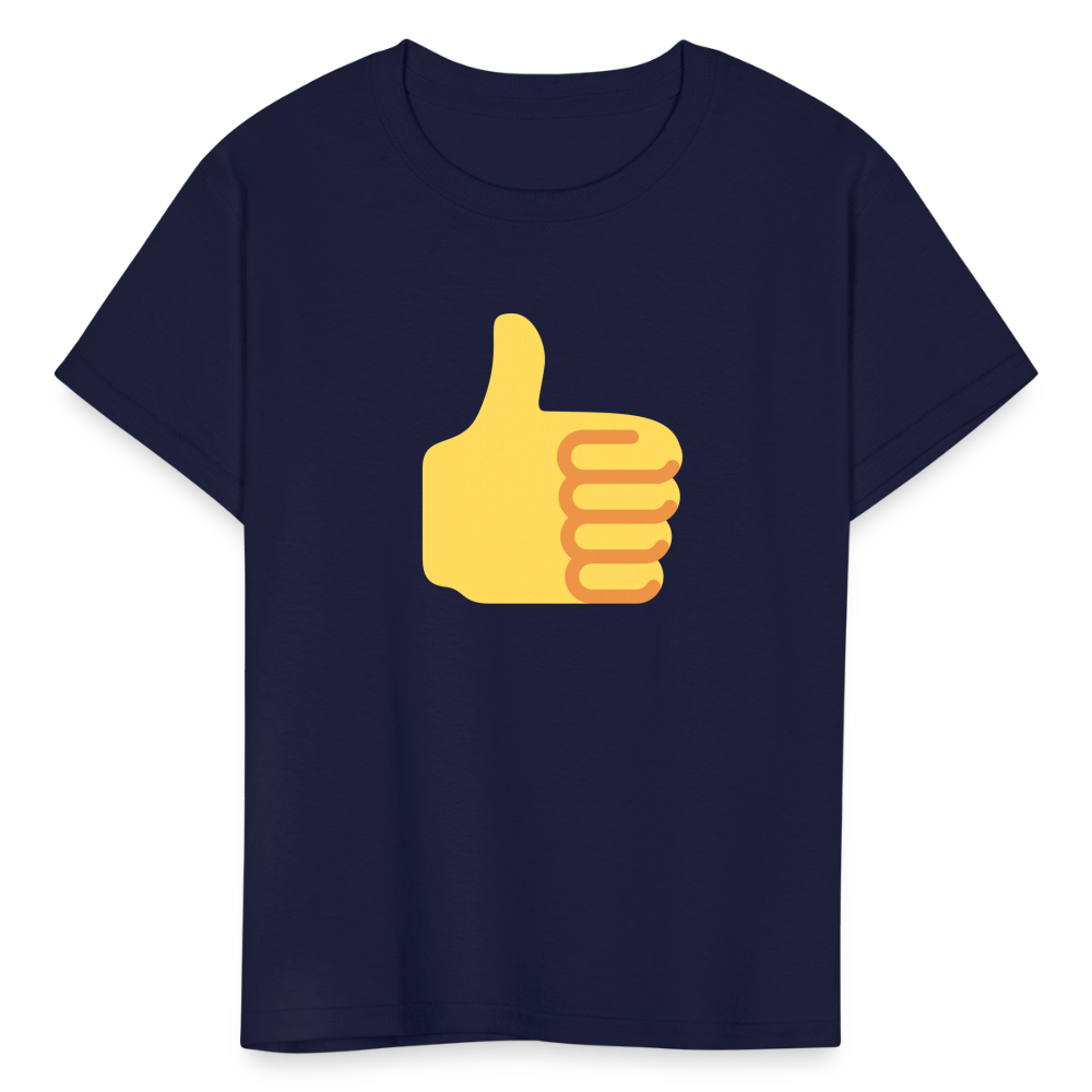 👍 Thumbs Up (Twemoji) Kids' T-Shirt - navy