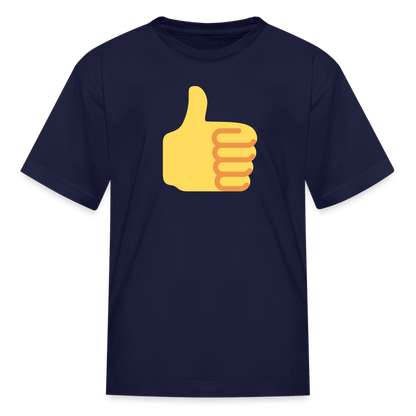 👍 Thumbs Up (Twemoji) Kids' T-Shirt - navy