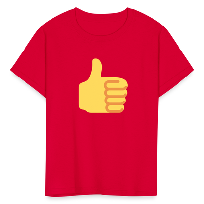 👍 Thumbs Up (Twemoji) Kids' T-Shirt - red