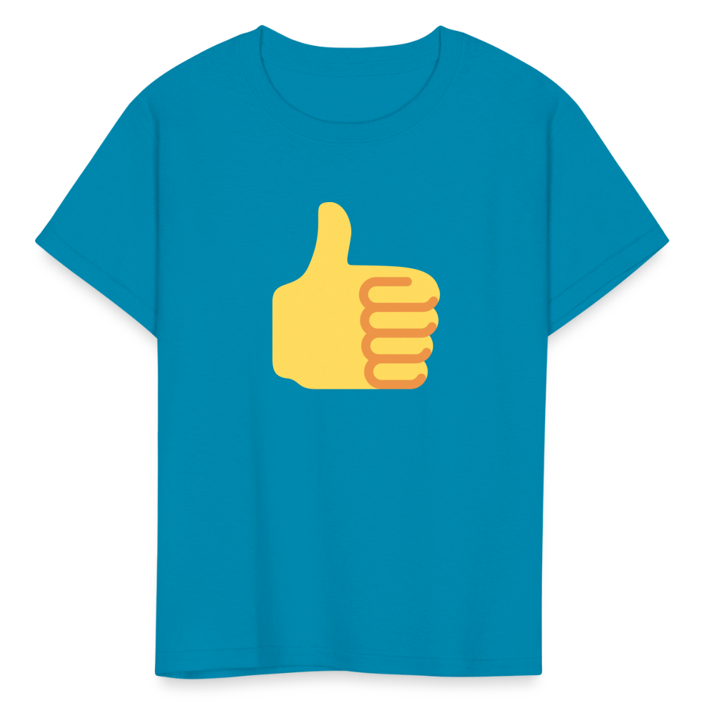 👍 Thumbs Up (Twemoji) Kids' T-Shirt - turquoise