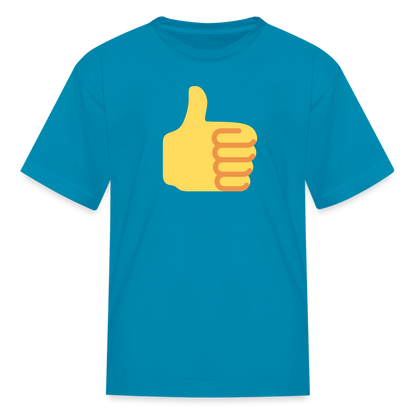 👍 Thumbs Up (Twemoji) Kids' T-Shirt - turquoise