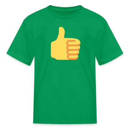 👍 Thumbs Up (Twemoji) Kids' T-Shirt - kelly green