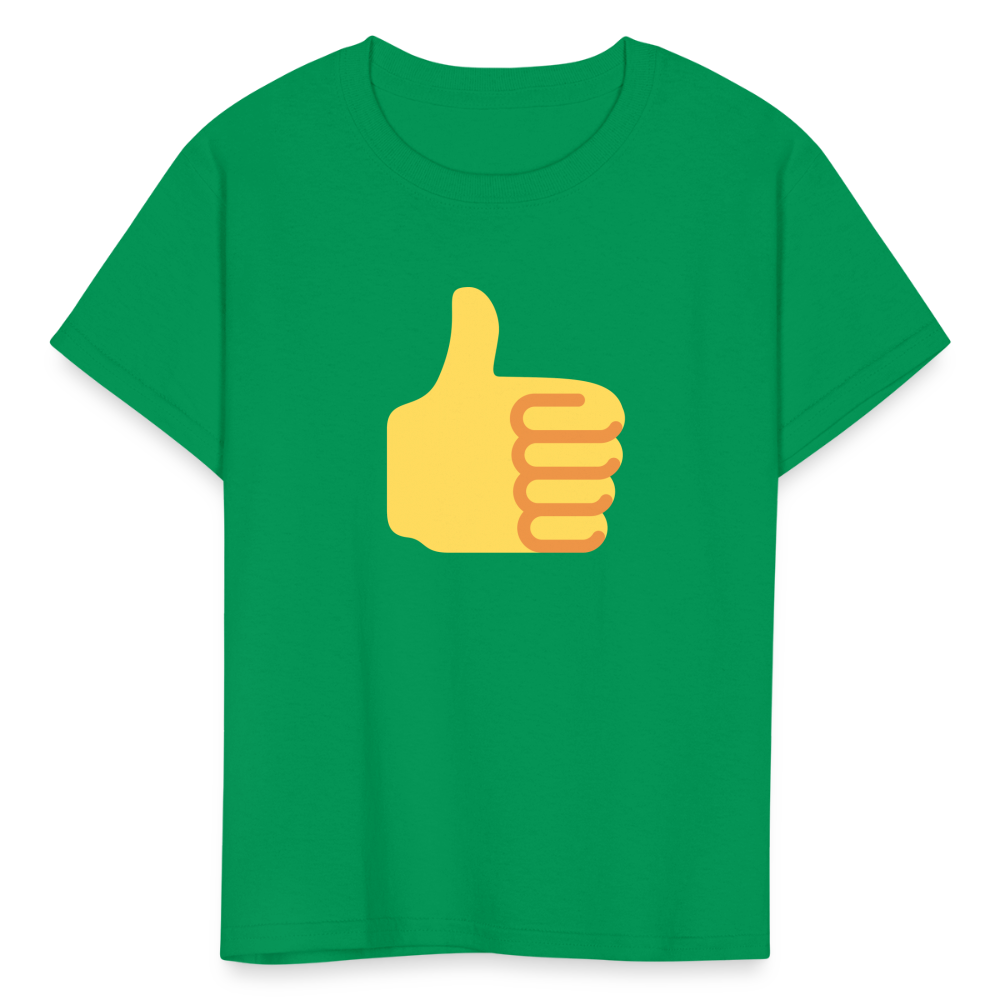 👍 Thumbs Up (Twemoji) Kids' T-Shirt - kelly green
