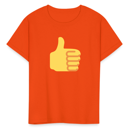👍 Thumbs Up (Twemoji) Kids' T-Shirt - orange
