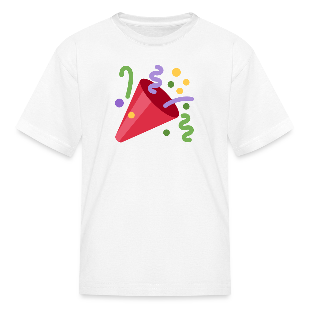 🎉 Party Popper (Twemoji) Kids' T-Shirt - white