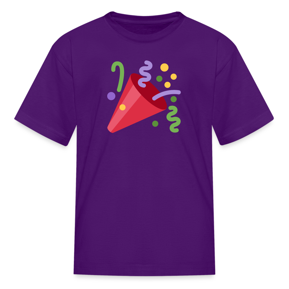🎉 Party Popper (Twemoji) Kids' T-Shirt - purple
