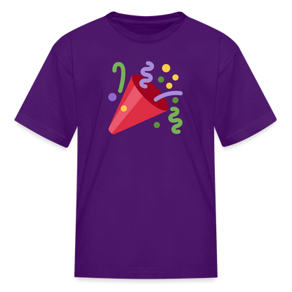 🎉 Party Popper (Twemoji) Kids' T-Shirt - purple