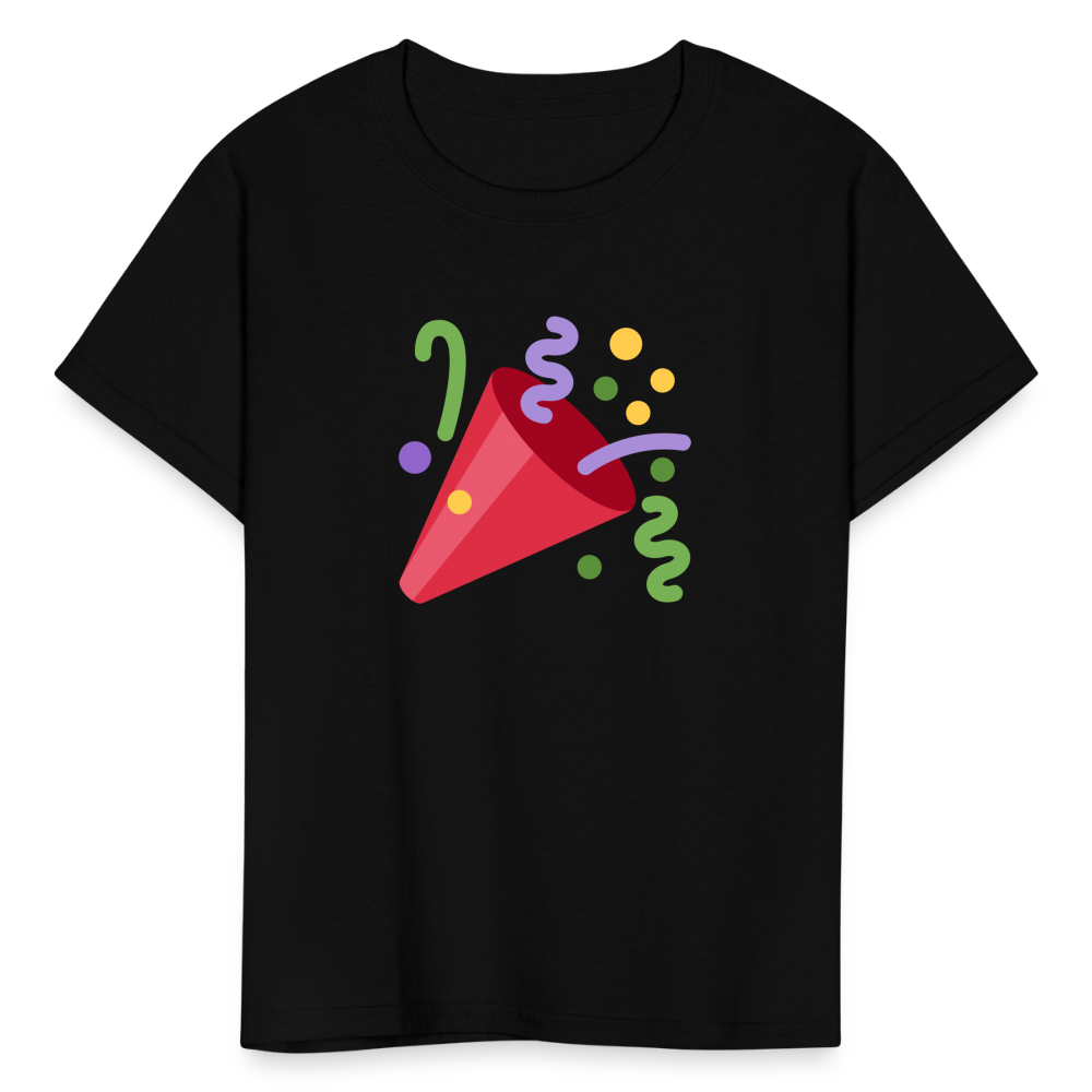 🎉 Party Popper (Twemoji) Kids' T-Shirt - black