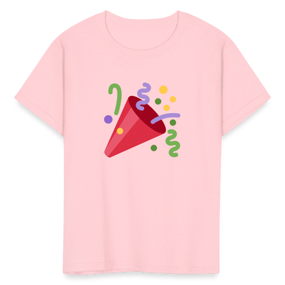 🎉 Party Popper (Twemoji) Kids' T-Shirt - pink