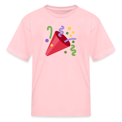 🎉 Party Popper (Twemoji) Kids' T-Shirt - pink