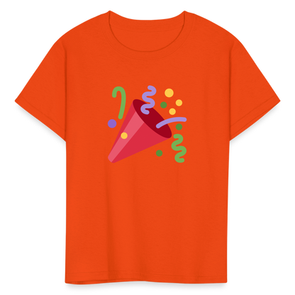 🎉 Party Popper (Twemoji) Kids' T-Shirt - orange