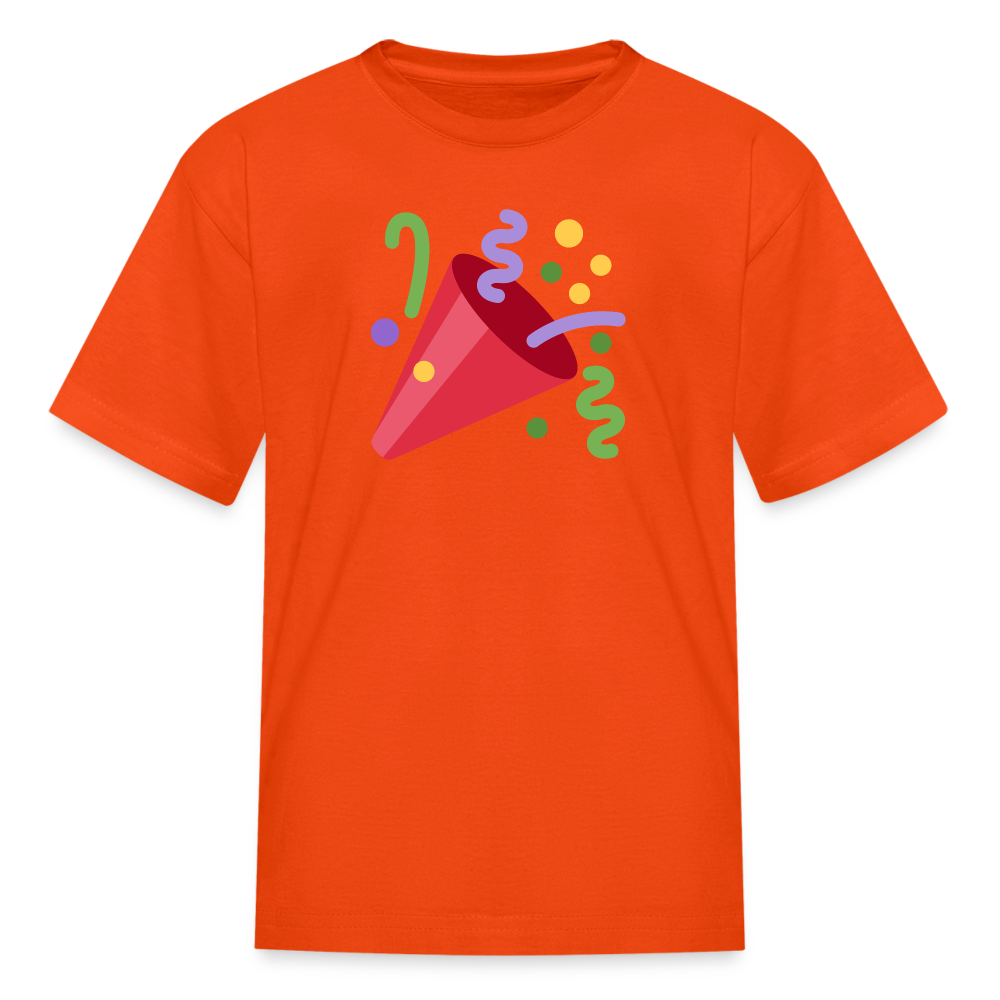 🎉 Party Popper (Twemoji) Kids' T-Shirt - orange