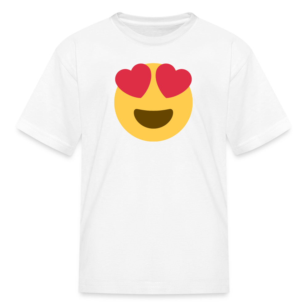 😍 Smiling Face with Heart-Eyes (Twemoji) Kids' T-Shirt - white