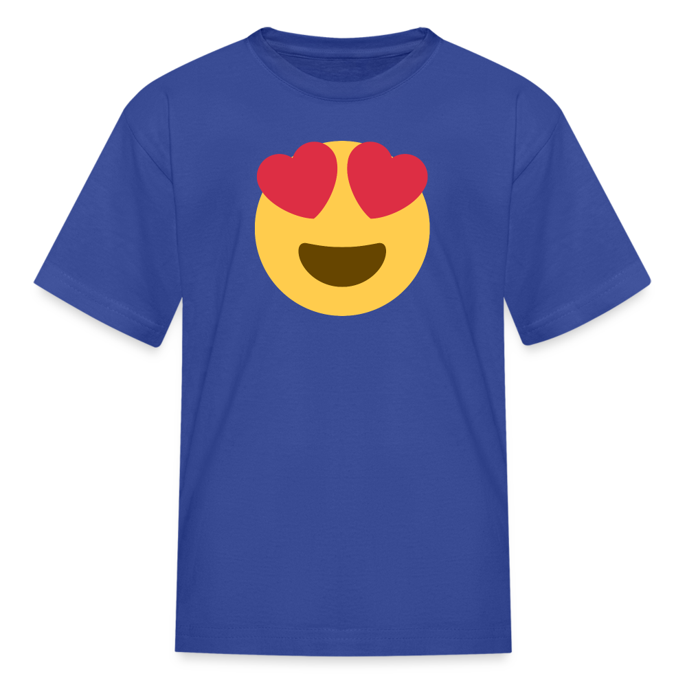 😍 Smiling Face with Heart-Eyes (Twemoji) Kids' T-Shirt - royal blue