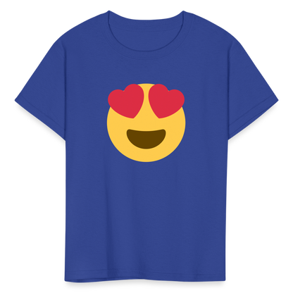 😍 Smiling Face with Heart-Eyes (Twemoji) Kids' T-Shirt - royal blue