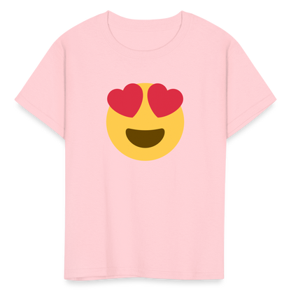 😍 Smiling Face with Heart-Eyes (Twemoji) Kids' T-Shirt - pink