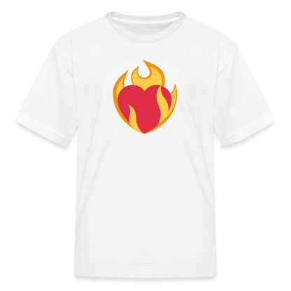❤️‍🔥 Heart on Fire (Twemoji) Kids' T-Shirt - white