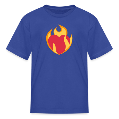 ❤️‍🔥 Heart on Fire (Twemoji) Kids' T-Shirt - royal blue