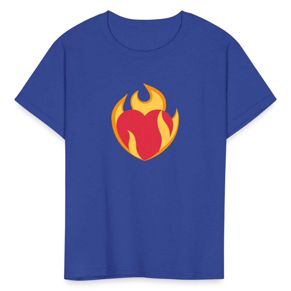❤️‍🔥 Heart on Fire (Twemoji) Kids' T-Shirt - royal blue