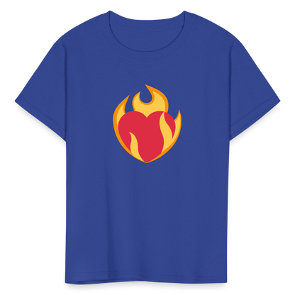 ❤️‍🔥 Heart on Fire (Twemoji) Kids' T-Shirt - royal blue