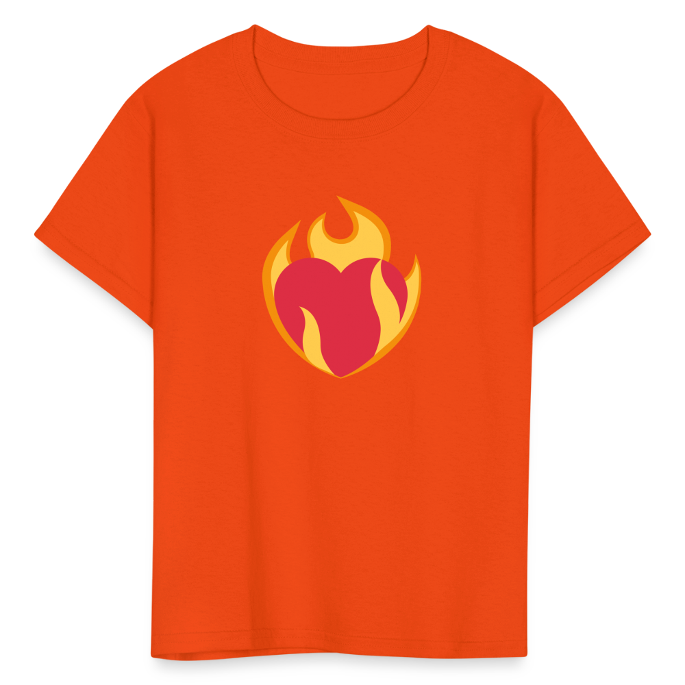 ❤️‍🔥 Heart on Fire (Twemoji) Kids' T-Shirt - orange